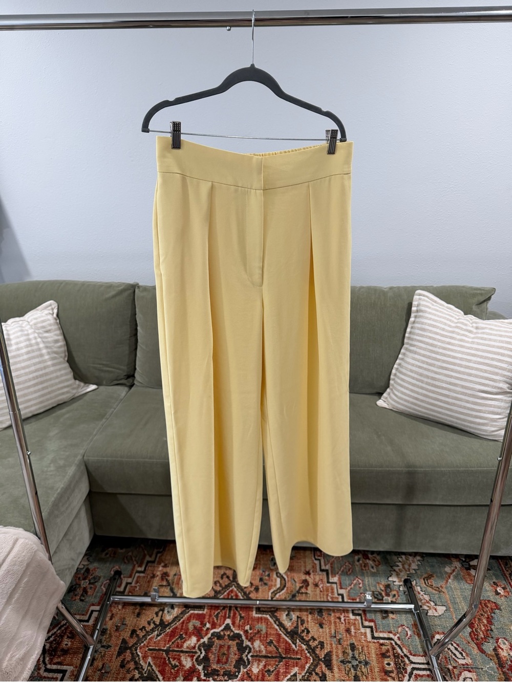 Yellow Wide Leg Trousers